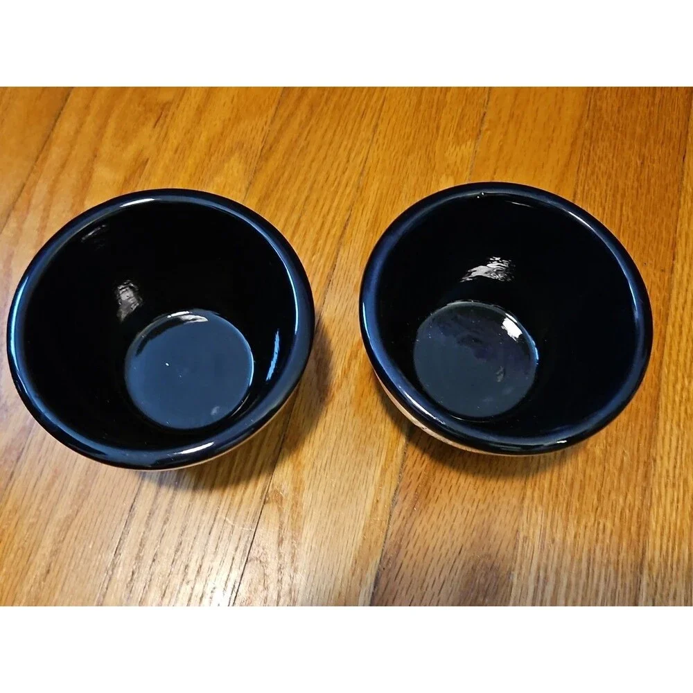 Vintage Y2k Black 4 piece Chip & Dip Serving Set Chili Pepper Design